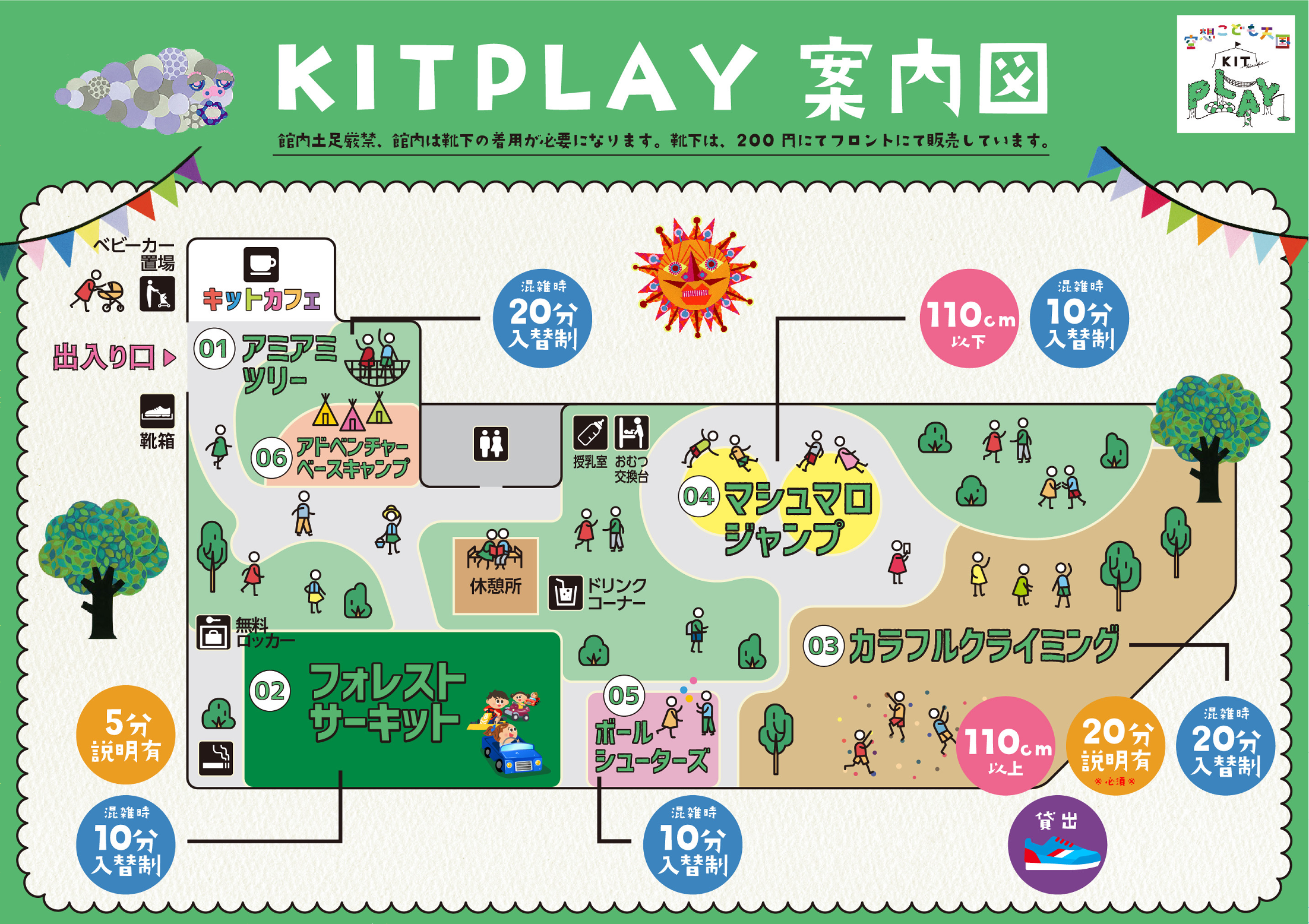 KIT PLAYのフロアマップ
